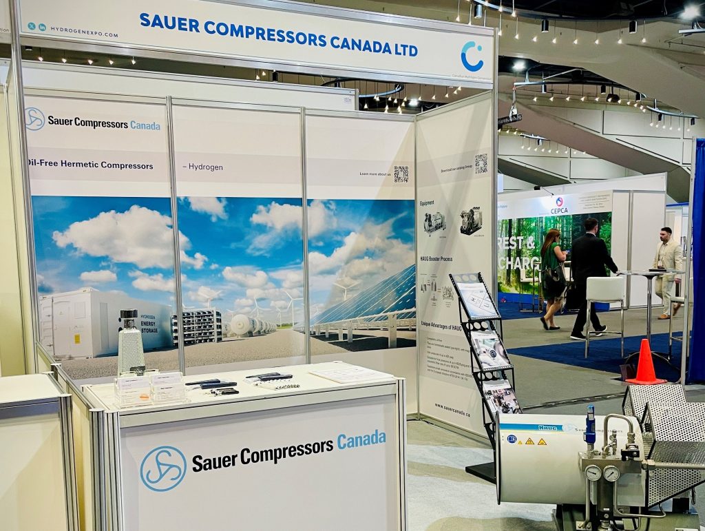 Sauer Compressors Canada Booth Layout
